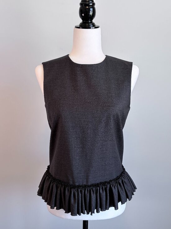 COS Tops - COS Sleeveless Top Ruffle Hem Minimalist Office Chic Gray Size 4